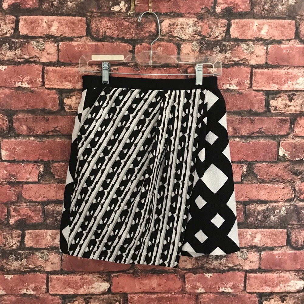 Peter Pilotto Target Mini Skirt in Black and White